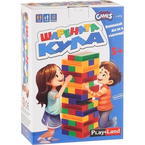 Play Land Настолна игра PlayLand Шарената кула - Детска (L-273)
