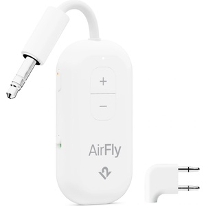 Twelve South AirFly Pro 2 Deluxe | Wireless transmitter/receiver with audio sharing for up to 2 AirPods/wireless headphones - airplane, gym, car - TS-2510 (TS-2510)