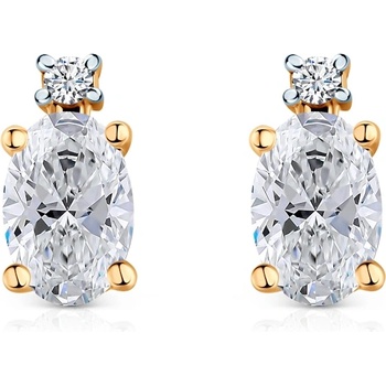 SAVICKI Обеци Savicki: двуцветно злато, лабораторни диаманти