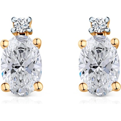 SAVICKI Обеци Savicki: двуцветно злато, лабораторни диаманти