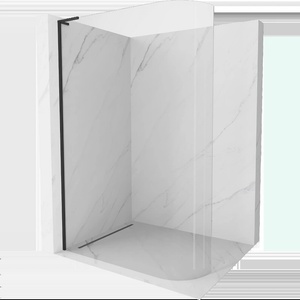 Mexen Kioto-R L заоблена душ стена Walk-in 90 x 200 cm, прозрачна, черна - 800-090-103-70-06 (800-090-103-70-06)