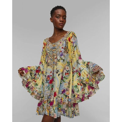 Květované Hedvábné šaty Camilla