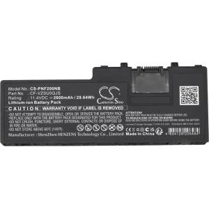 Cameron Sino Panasonic CF-VZSU0QJS, Toughbook CF-20, Toughpad FZ-A2 LiIon 11, 4V 2600mAh CAMERON SINO (CS-PNF200NB)