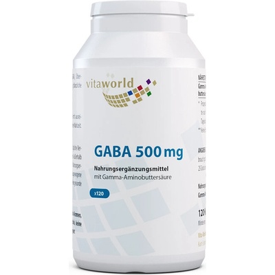 vitaworld За релакс на нервната система - ГАБА (гама-аминомаслена киселина), 500 mg x 120 капсули (01298355 VW)