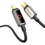Mcdodo Кабел за данни - Mcdodo (CA-6670) - с дишаща LED светлина, USB-C → Lightning, Auto Power Off, 36W, 1.2m - Черен