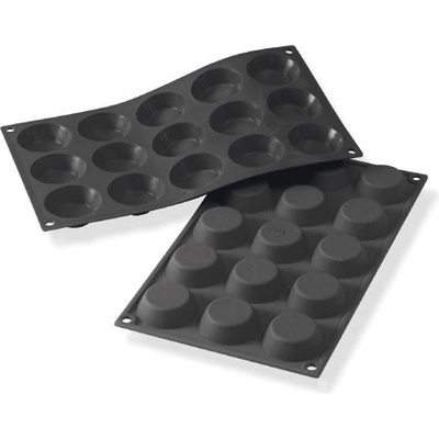 Martellato Silikonová forma Tartelletes černá 15 ks pr. 5 cm