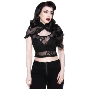 KILLSTAR Дамска тениска (топ) KILLSTAR - Rena Lace Crop - KSRA003106