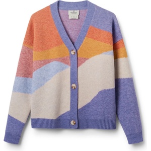 Passenger Дамско вълнено яке Passenger Women's Scenic Recycled Knitted Cardigan Cardigan - Scenic Sunrise Orange - размер XL (105-6089-0215)