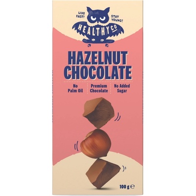 HealthyCo Hazelnut chocolate čokoláda mléčná s oříšky 100 g