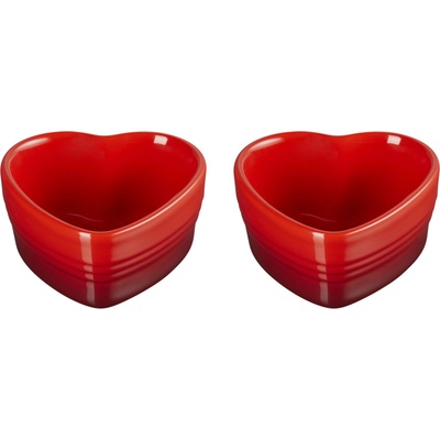 Le Creuset Формички за печене и сервиране Heart 300 мл черешови 2 бр (79082300600000)