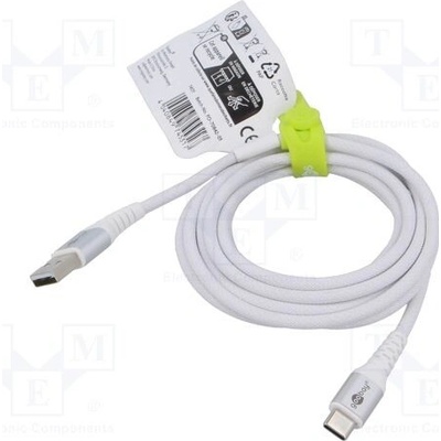 Goobay 74531 USB 2.0, USB A vidlice,USB C vidlice, 2m, bílý