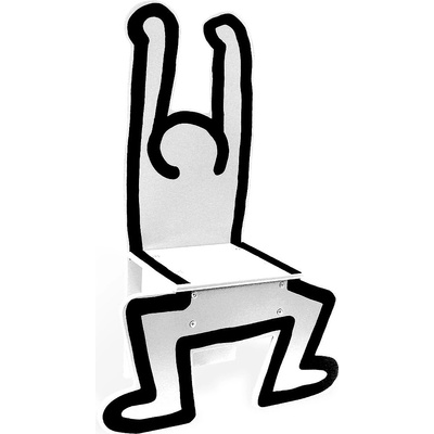 Vilac dřevěná židle Keith Haring bílá