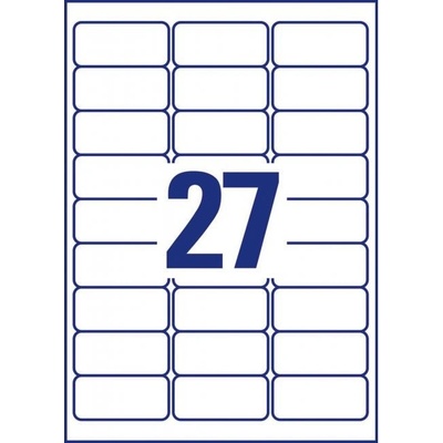 Avery-Zweckform L4737REV-25 63.5 x 29.6 mm papier biela 810 ks premiestniteľné univerzálne etikety atrament, laser, kópie; L4737REV-25