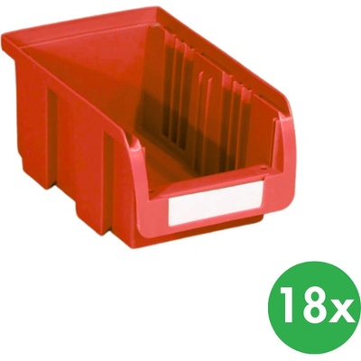 Allit Plastový box Compact 102 x 100 x 60 mm 18 ks červený