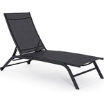 Bizzotto Шезлонг с колела RAUL 63-68x195x101 cm. антрацит (0663387)