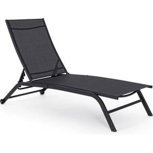 Bizzotto Шезлонг с колела RAUL 63-68x195x101 cm. антрацит (0663387)