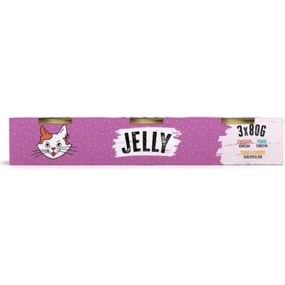 VetExpert Mr. Bandit Jelly mix - консерва за котки - желирано пиле, риба тон и риба тон със сирене, 3 х 80 гр - Полша