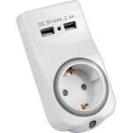 Xmart Адаптер Xmart SL8101, 1 x Шуко, 2 x USB, LED светлина (8609)