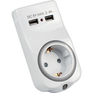 Xmart Адаптер Xmart SL8101, 1 x Шуко, 2 x USB, LED светлина (8609)