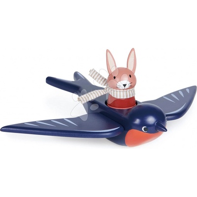 Tender Leaf Toys lastovička Swifty Bird z rozprávky Merrywood Tales s figúrkou zajačika TL8387
