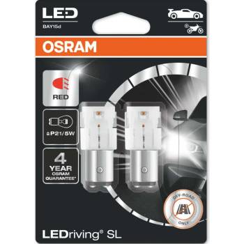 OSRAM Автомобилна крушка Osram 7528DRP, 1.4W, 100lm, P21/5W, BAY15d, LED, 2 броя в опаковка (7528DRP)