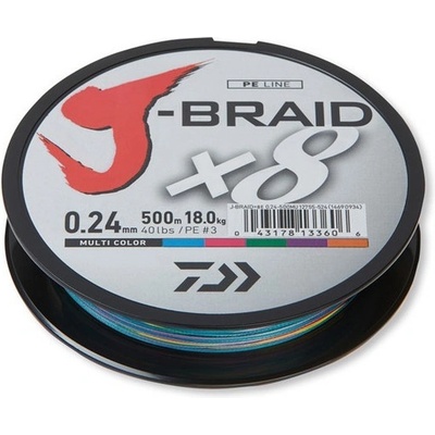 Daiwa pletená šňůra J-Braid X8Multi-Color 150m 0,10mm – Zbozi.Blesk.cz