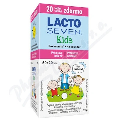 Vitabalans Lactoseven kids žuvacie tablety 50+20 ks