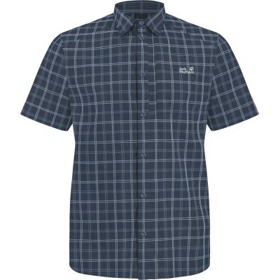 Jack Wolfskin Мъжка риза с копчета Jack Wolfskin Norbo S/S Shirt - Check Midnight Sky - размер 3XL (033-3068-0216)