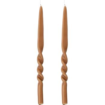 Bloomingville Свещи Twist кафяви 2 бр (82052799)