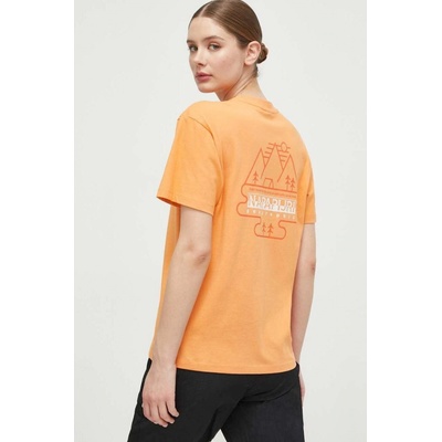Napapijri Bavlnené tričko dámsky NP0A4HOLA641 oranžová