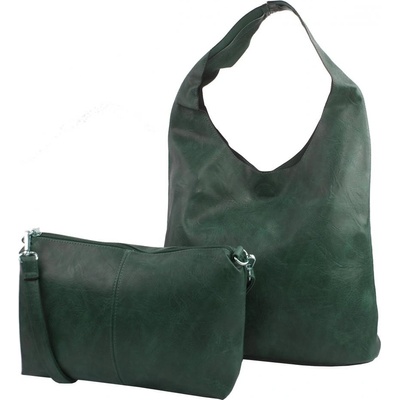 JGL Just Glamour Zelený dámsky kabelkový dvojset kabelka cez rameno a crossbody
