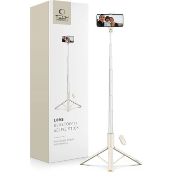Tech-Protect l09s bluetooth selfie stick tripod beige (5906302330874)