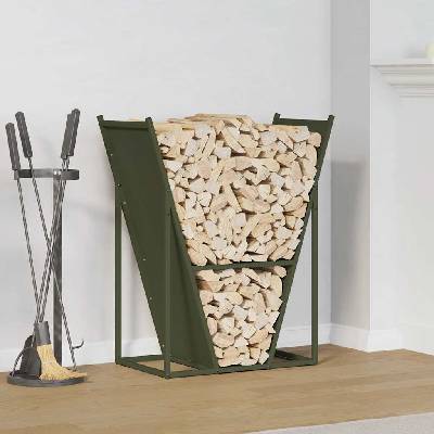 vidaXL Стойка за дърва, 69, 5x35x81 см, студеновалцувана стомана (864180)