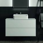 Ideal Standard Atelier Conca матово бял стенен шкаф с 2 чекмеджета и плот с централен изрез 100 см (T3942Y1)