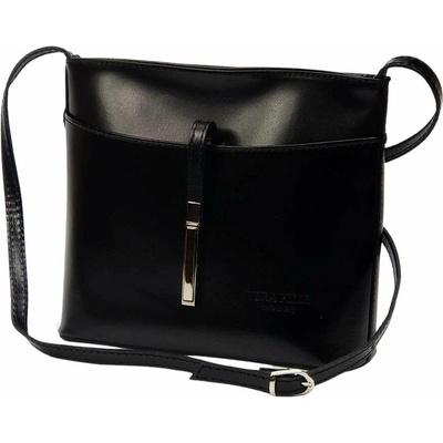 Maxmoda Klasická talianska dámska kožená taška cez rameno 22 x 19 cm.
