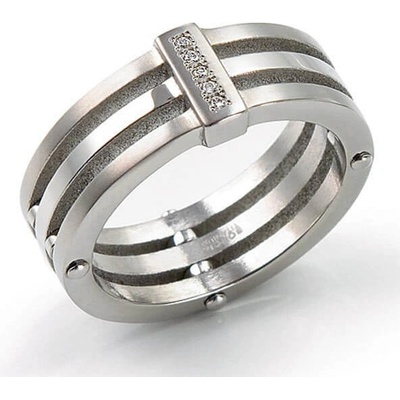 Boccia Titanium Titánový prsteň s diamantmi 0126 01
