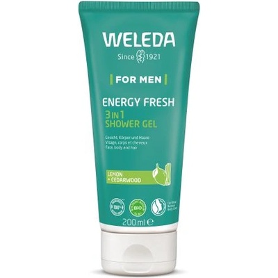 Weleda For Men Energy Fresh 3in1 енергизиращ душ гел за тяло, лице и коса 200 ml за мъже
