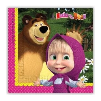 Procos servítky Máša a medveď 33x33cm 20ks