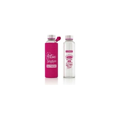 Nutrend SKLENENÁ FĽAŠA - 500 ml - ružová s obalom
