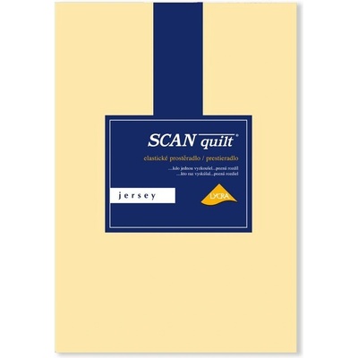 SCANquilt napínací prostěradlo jersey Elastic lycra banánové 180x200x30