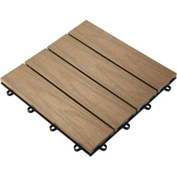 NIKA Премиум декинг wpc плочки ТИКОВО ДЪРВО 30х30 см (fr-dt 84711)