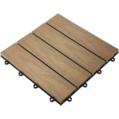 NIKA Премиум декинг wpc плочки ТИКОВО ДЪРВО 30х30 см (fr-dt 84711)