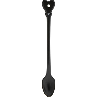 Bastion Collections Keramická lžička LATTÉ černá matná 18 5 cm LI-SPOONS-003-MB