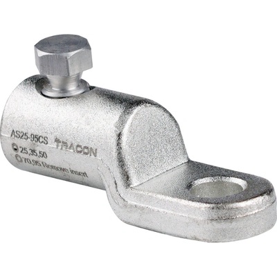 Tracon Šrubovacie káblové oko hliníkové s trhacími skrutkami 16-70mm2 neizolované AS25-95CS16