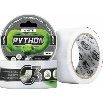 Python Vysokopevnostná páska 10 m biela