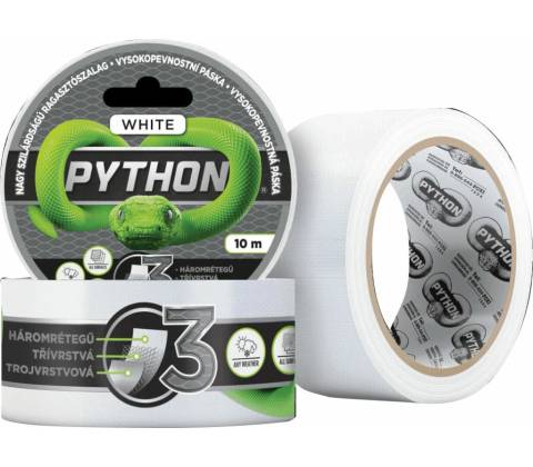 Python Vysokopevnostná páska 10 m biela