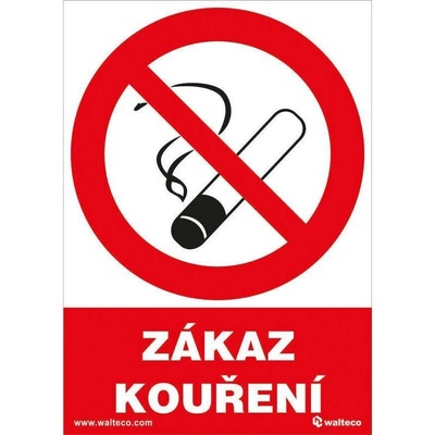 Zákaz kouření, Samolepka, formát A6, Samolepicí