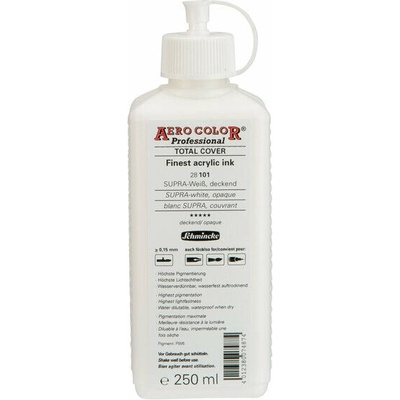 Schmincke Aero color professional akrylový atrament 250 ml 101 supra biela krycia