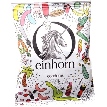 Einhorn Condoms: Penisgegenstände, 7 condoms in the chips bag