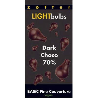 Zotter Couverture hořká 70% v žárovkách 1000 g